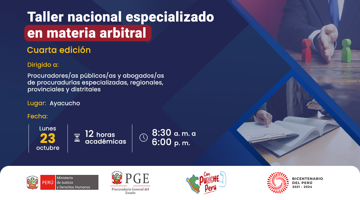 Taller nacional especializado en materia arbitral - Ayacucho