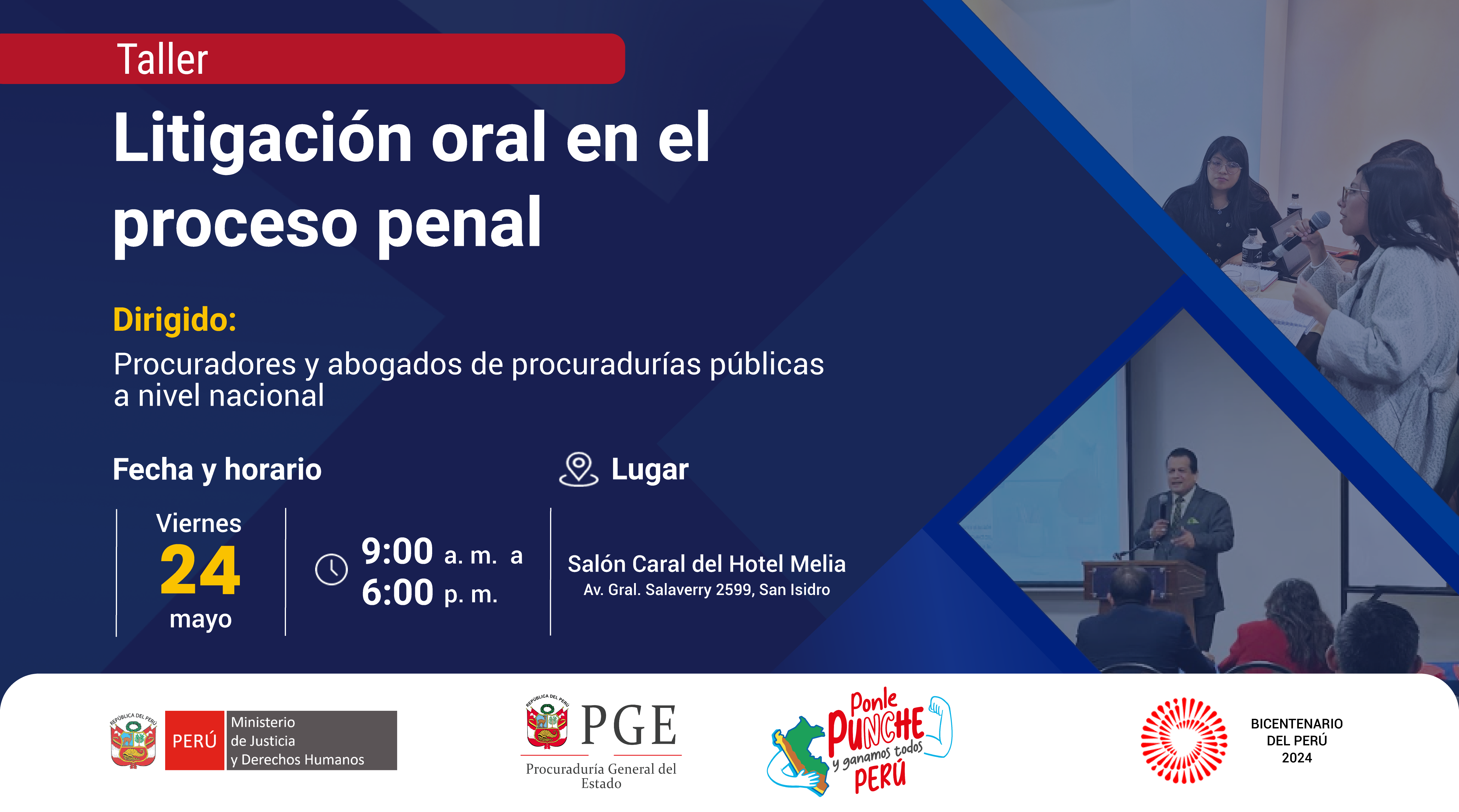 Taller - Litigación oral en el proceso penal - Lima