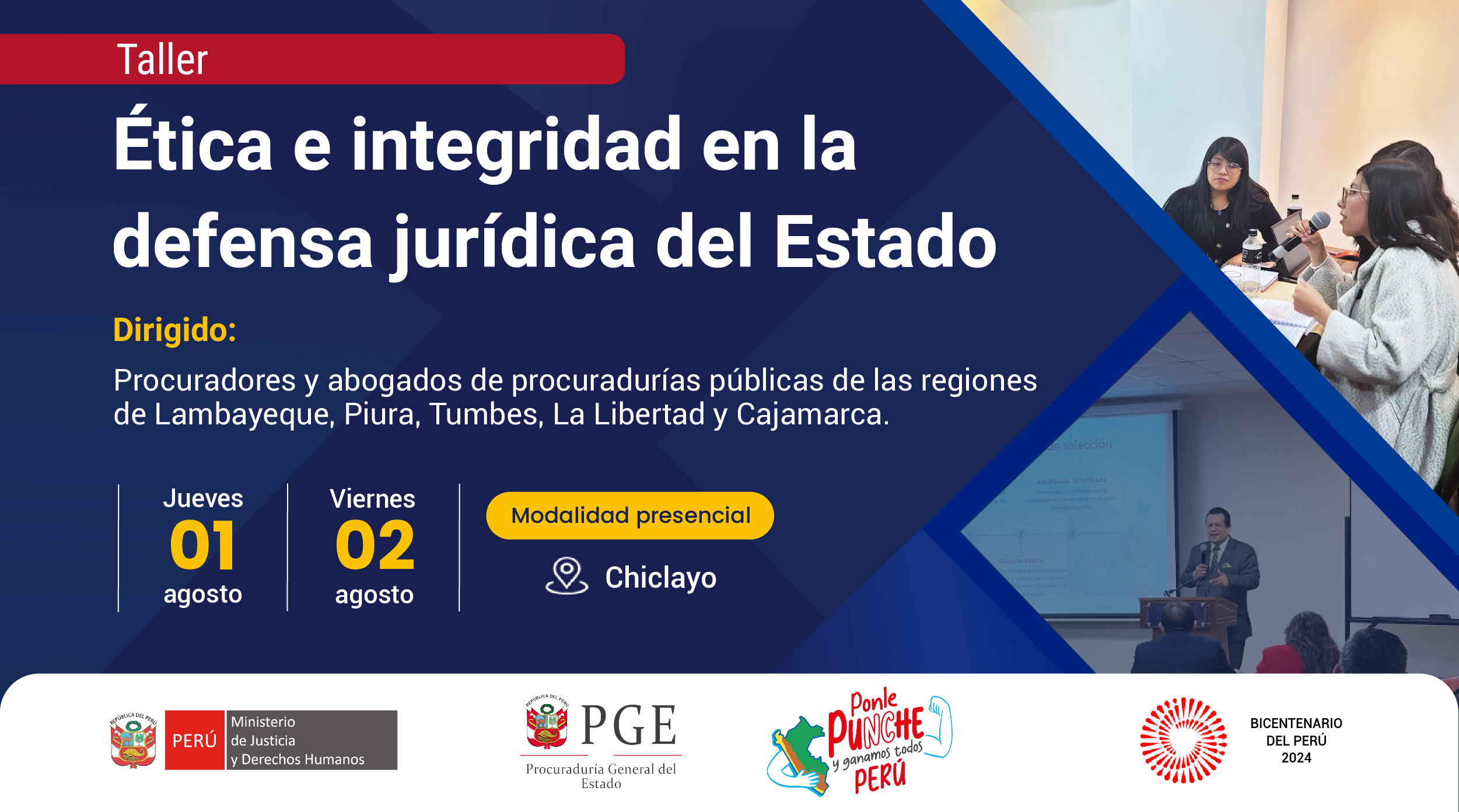 Taller - Ética e integridad en la defensa jurídica del Estado - Chiclayo