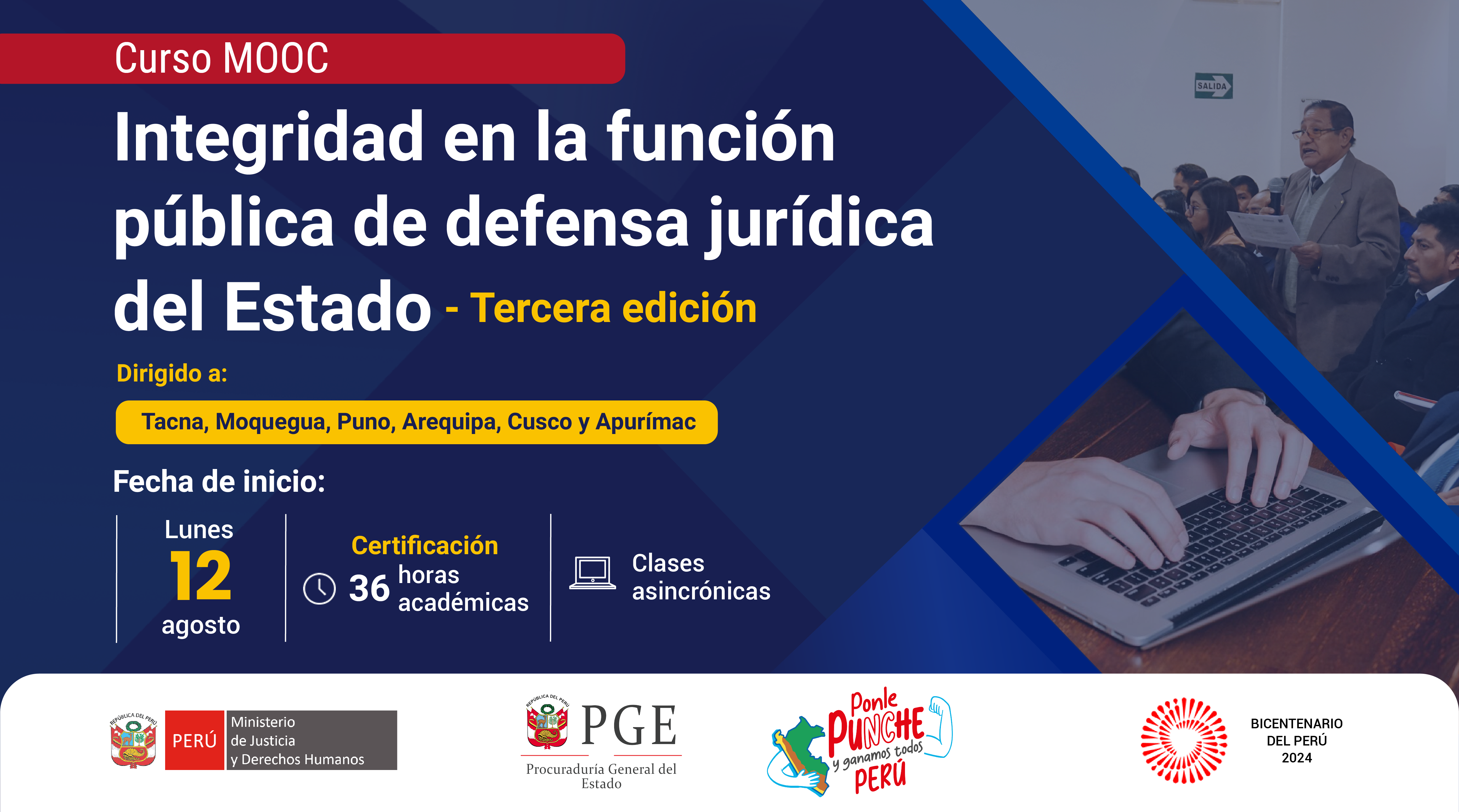 Curso MOOC - Integridad en la función pública de defensa jurídica del Estado - Tercera edición