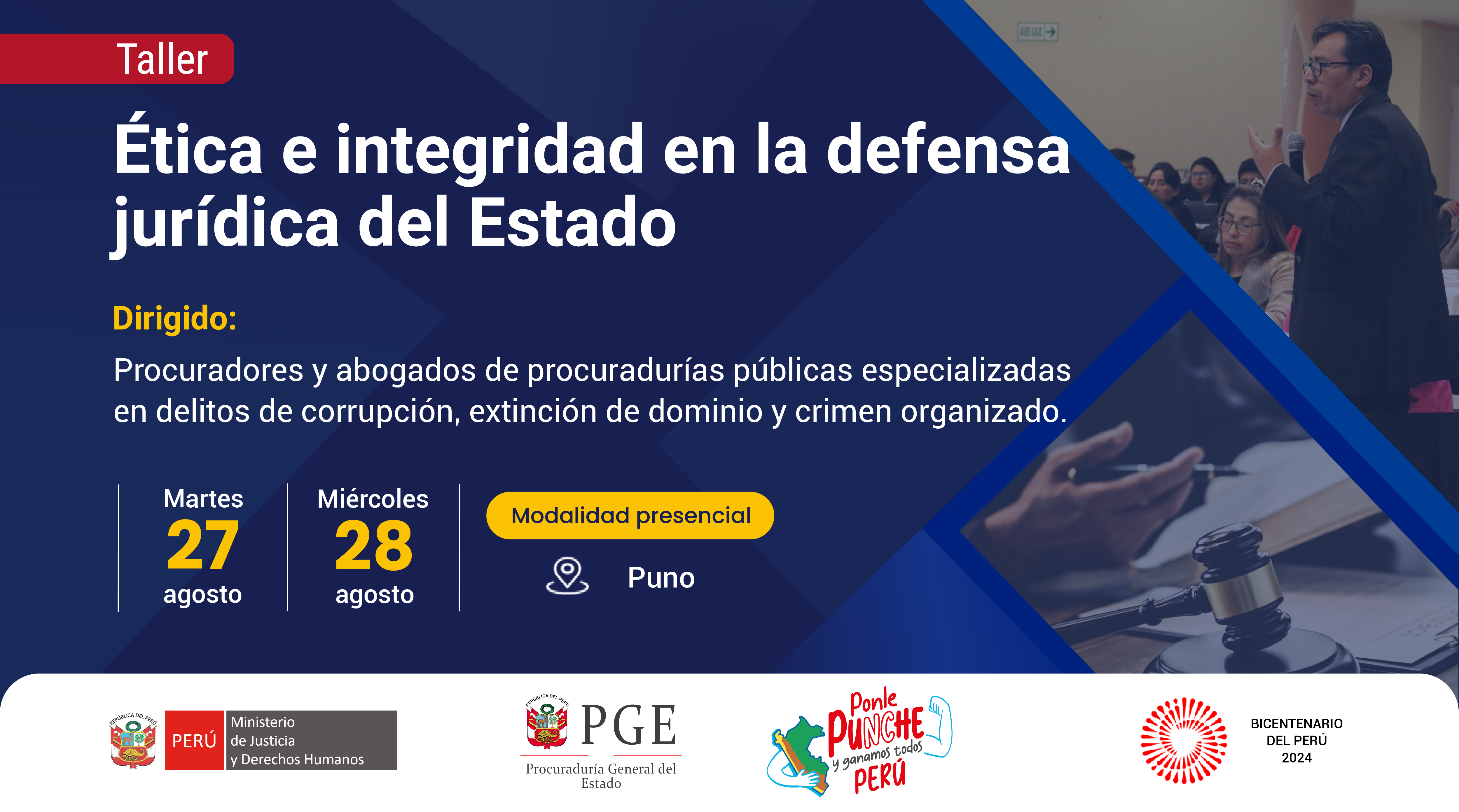 Taller - Ética e integridad en la defensa jurídica del Estado - Puno