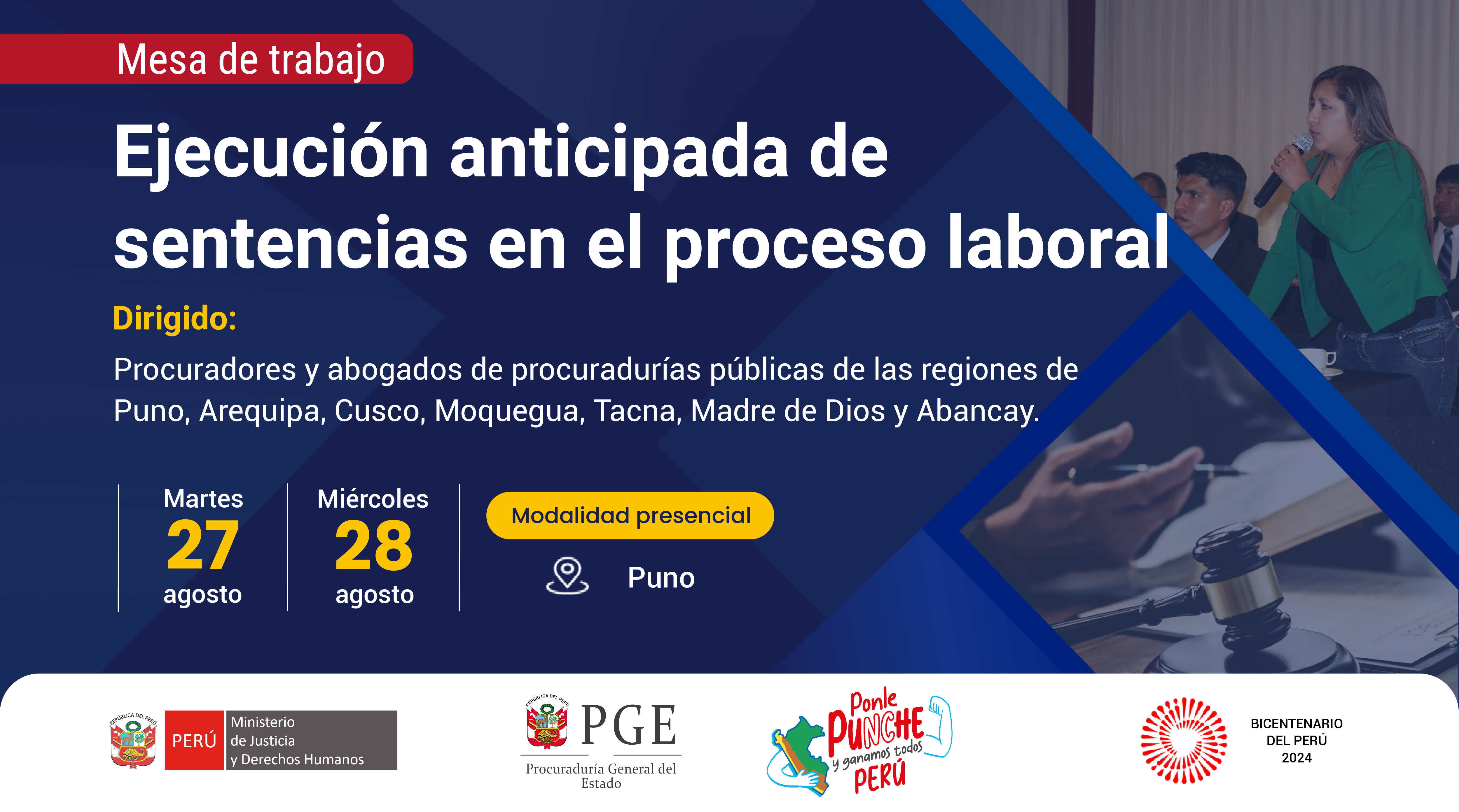 Mesa de trabajo "Ejecución anticipada de sentencias en el proceso laboral"