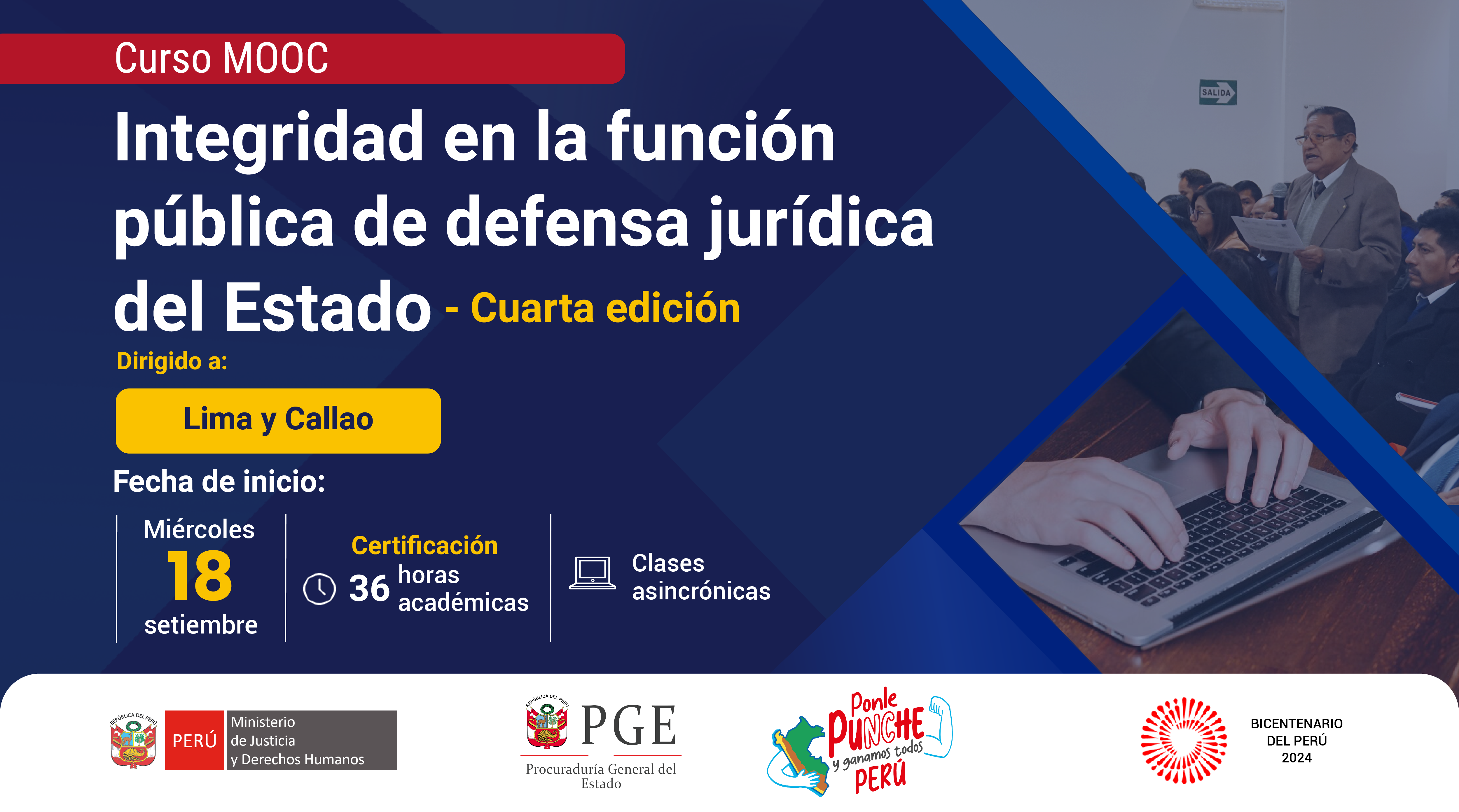 Curso MOOC - Integridad en la función pública de defensa jurídica del Estado - Cuarta edición