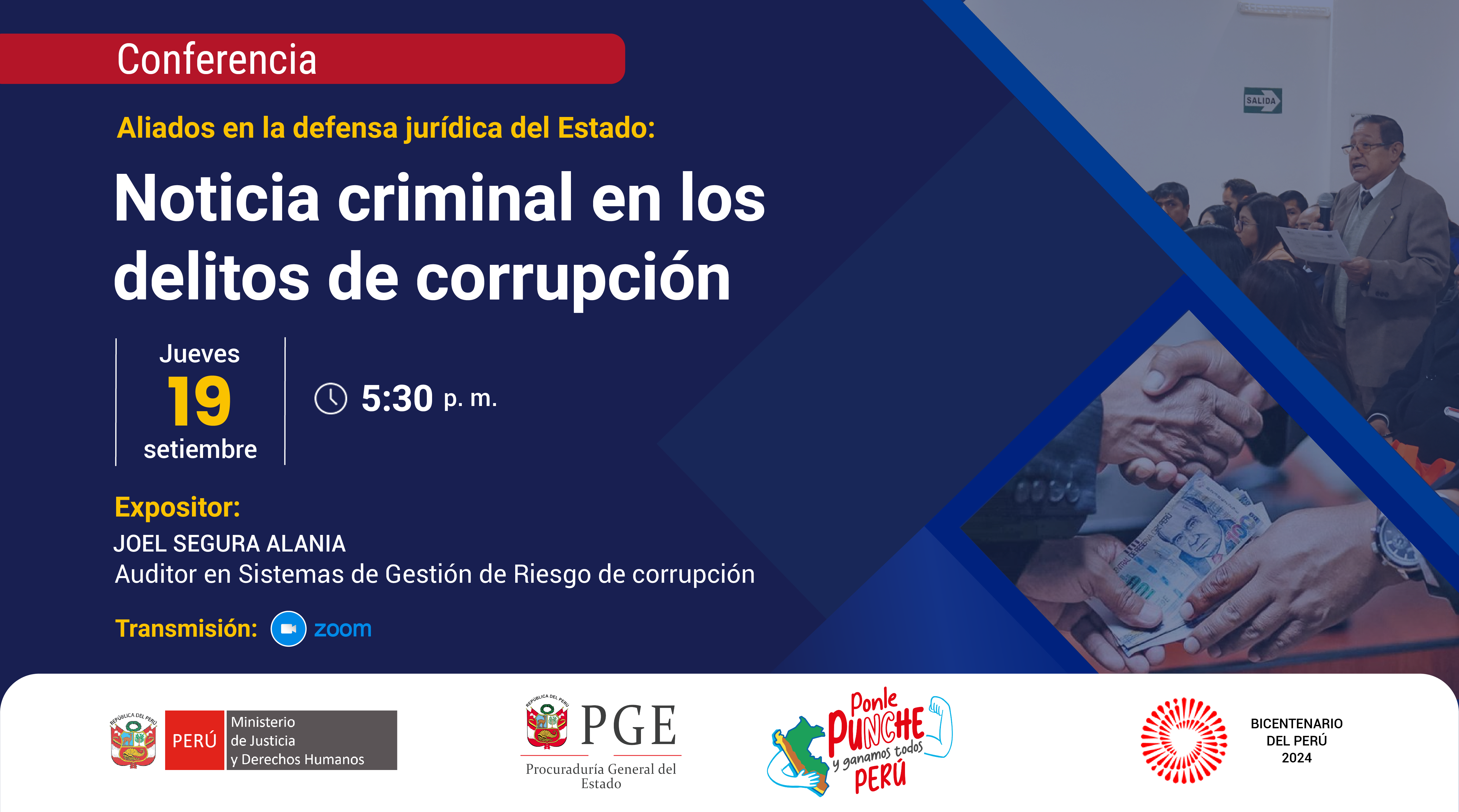 Conferencia "Noticia criminal en los delitos de corrupción"