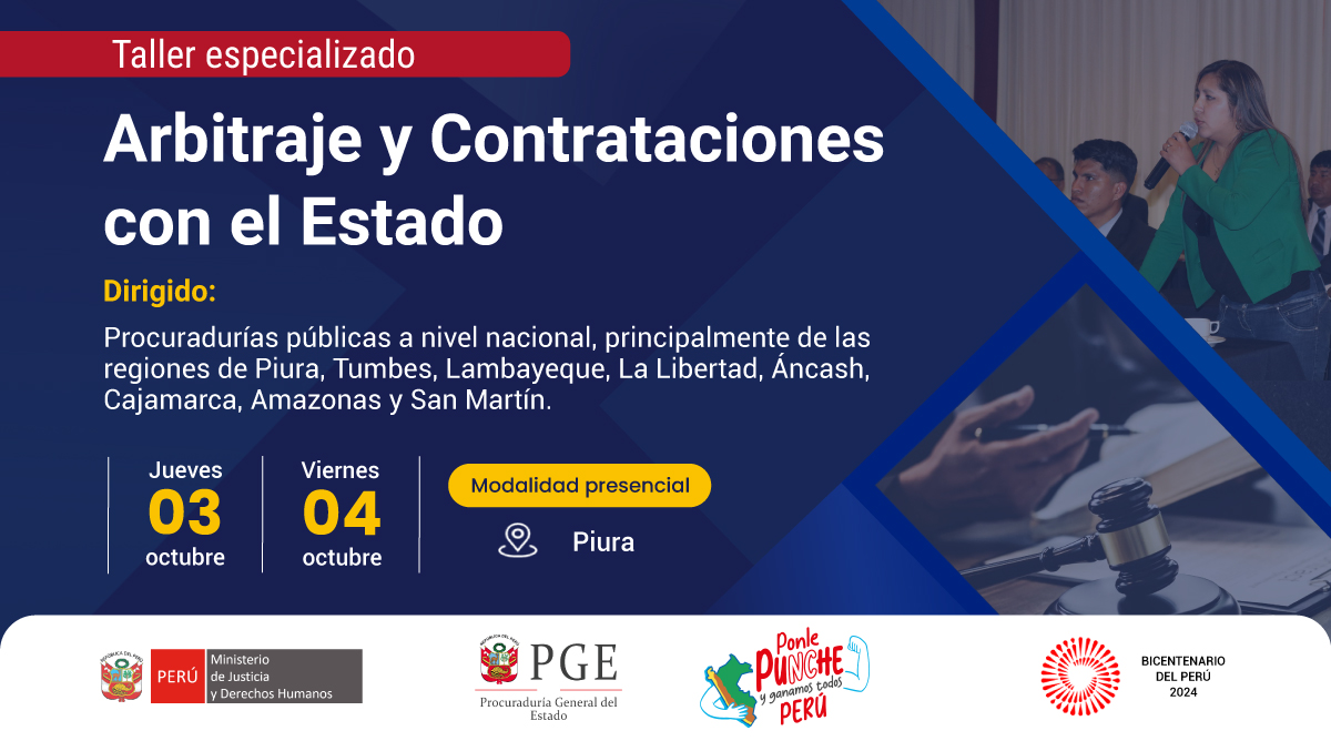 Taller especializado en "Arbitraje y Contrataciones con el Estado"