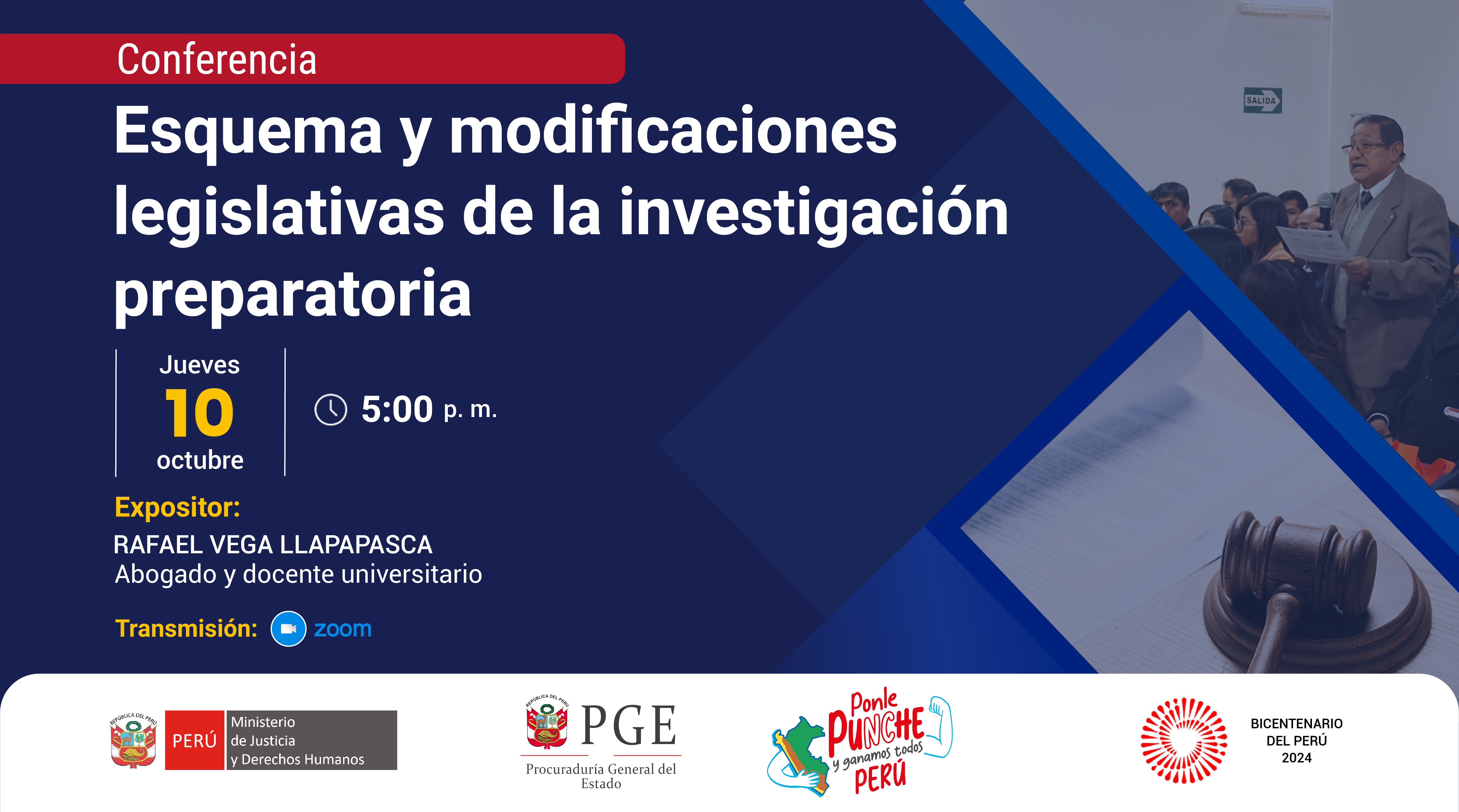 Conferencia “Esquema y modificaciones legislativas de la investigación preparatoria”