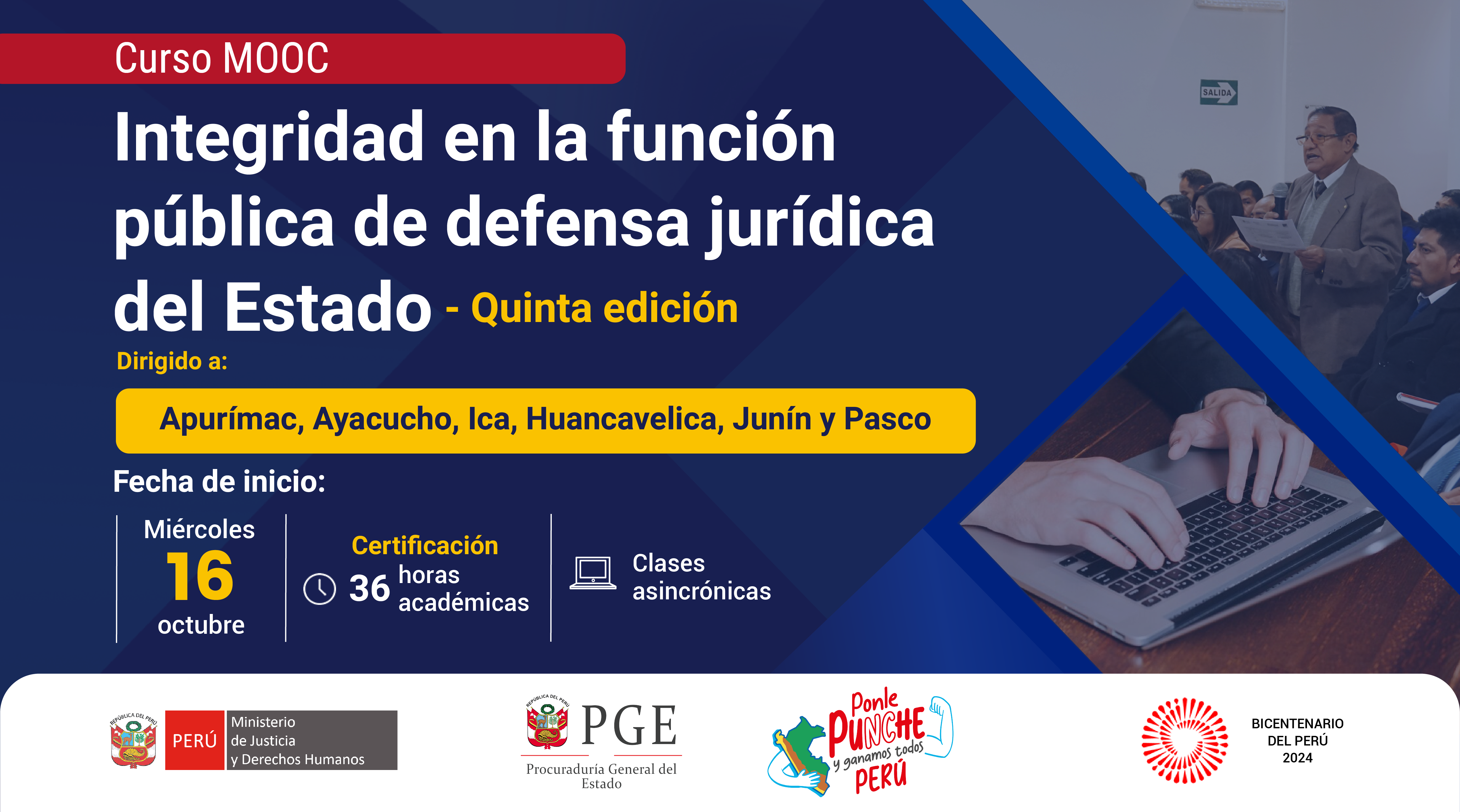 Curso MOOC - Integridad en la función pública de defensa jurídica del Estado - Quinta edición