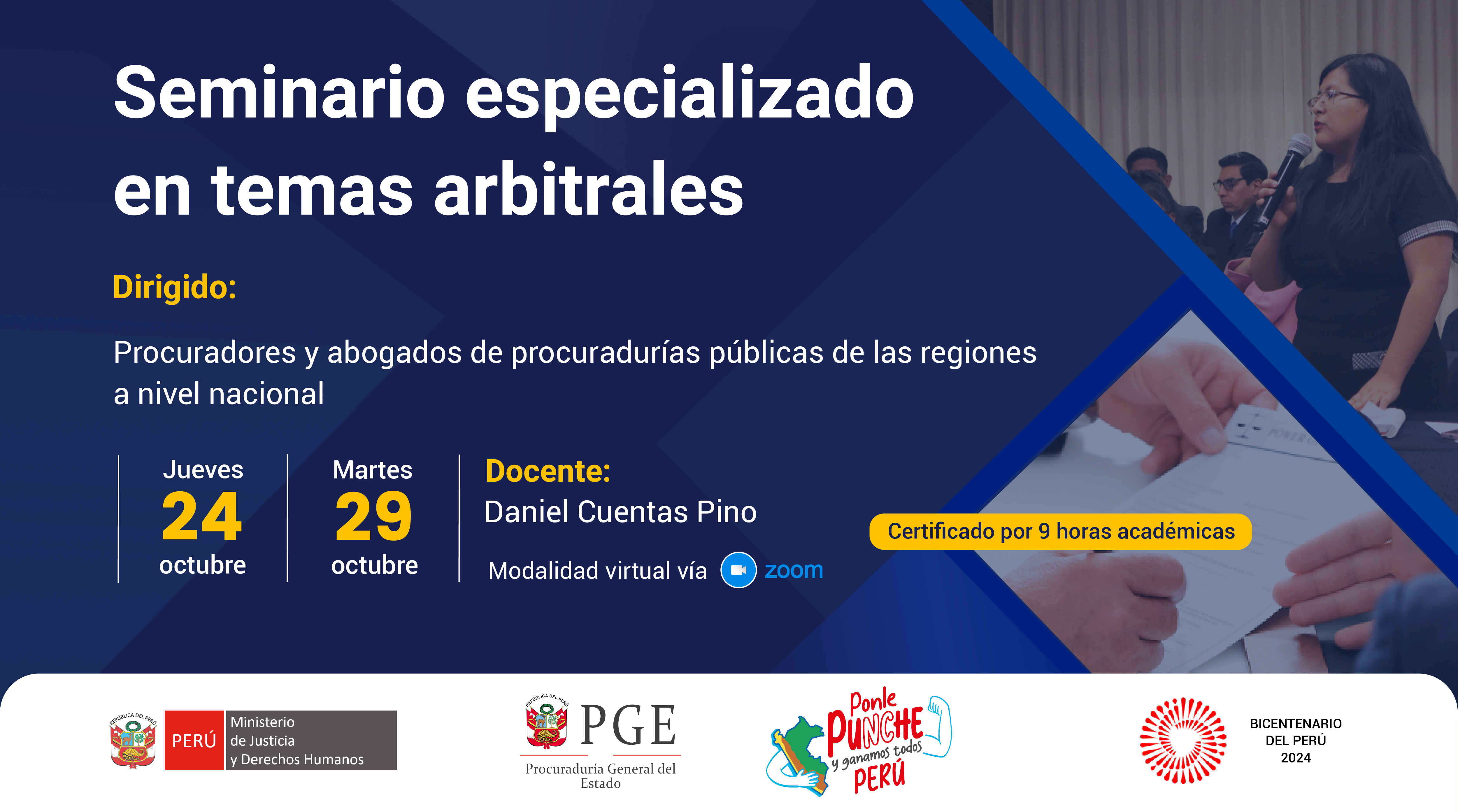 Seminario especializado en temas arbitrales