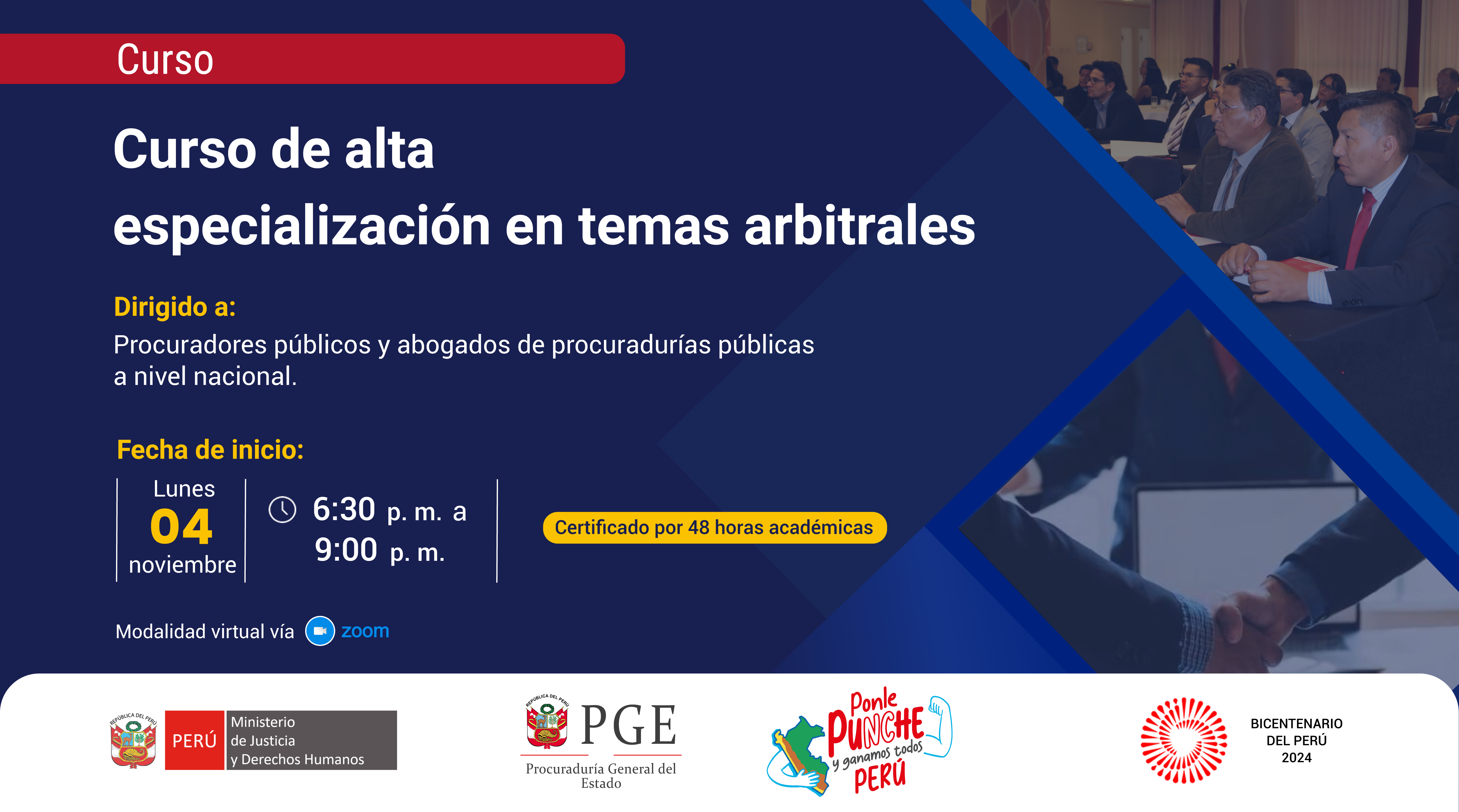 Curso de alta especialización en temas arbitrales