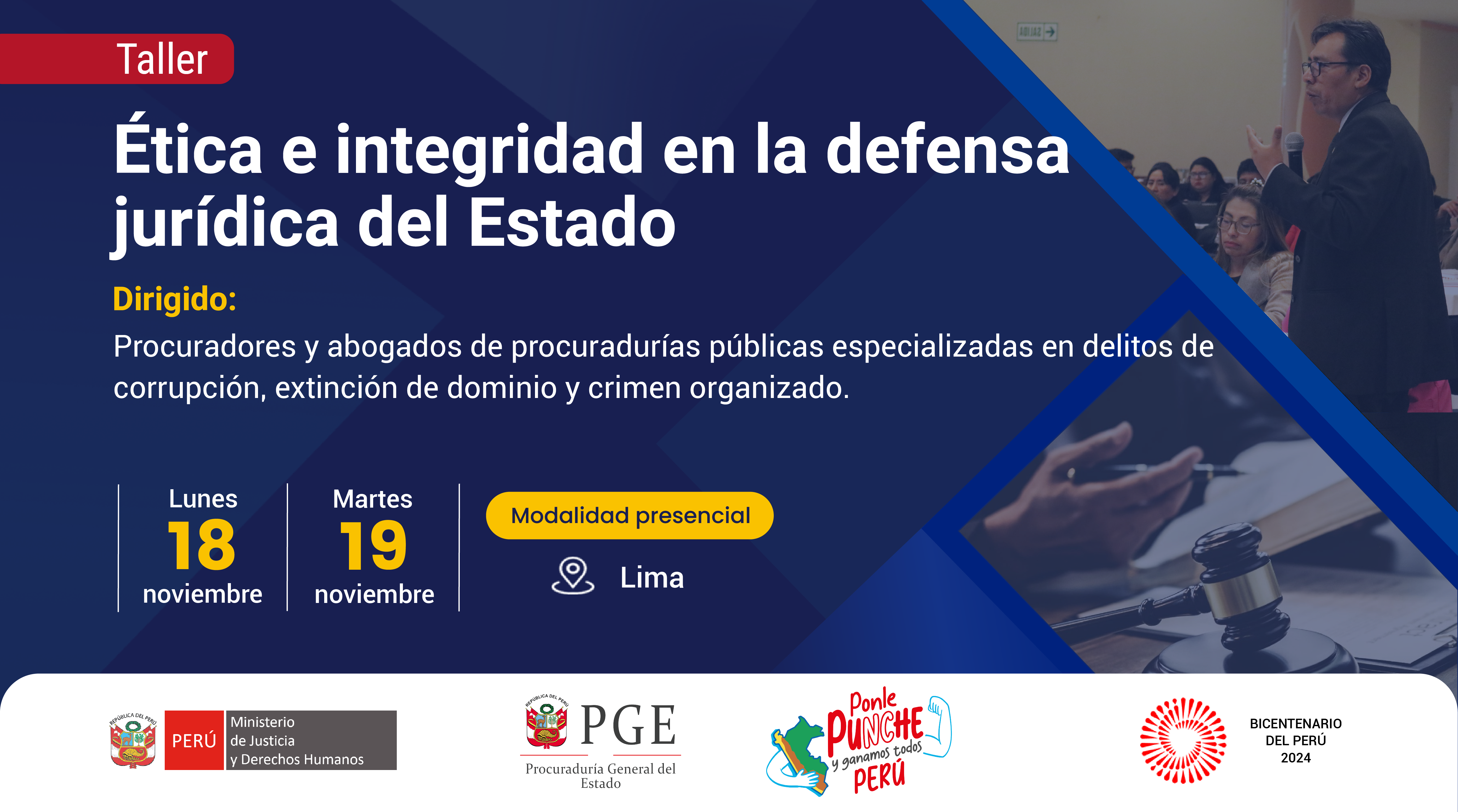 Taller “Ética e integridad en la defensa jurídica del Estado”