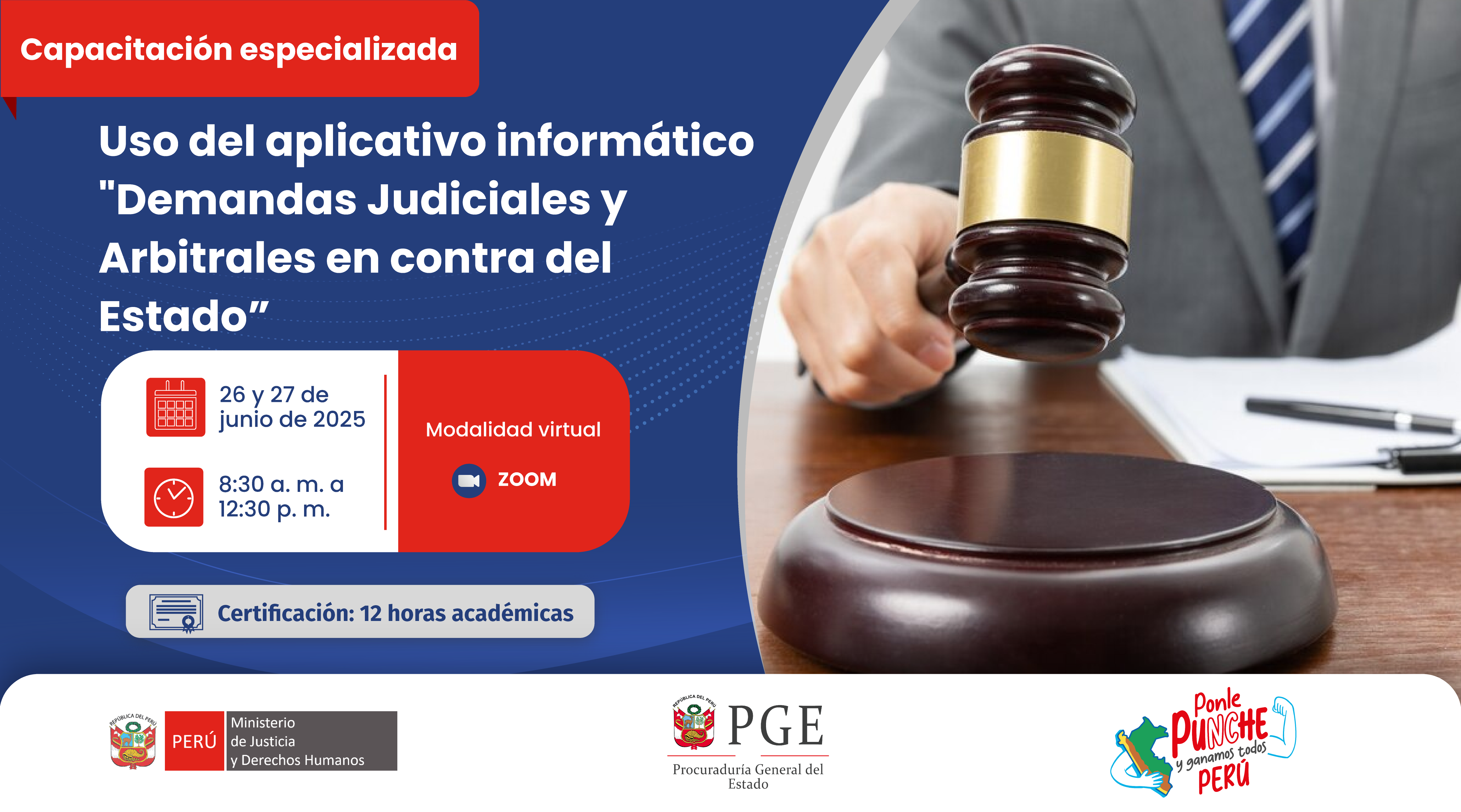 Capacitación especializada: Uso del aplicativo informático “Demandas Judiciales y Arbitrales en contra del Estado”