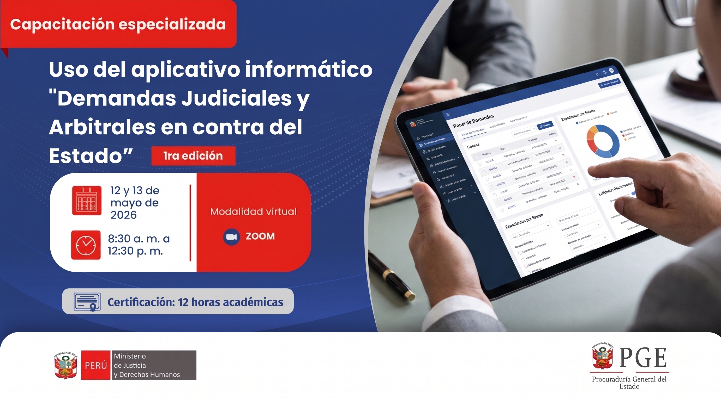 Curso de especialización «Uso del aplicativo informático: demandas judiciales y arbitrales en contra del Estado - 1ra edición»