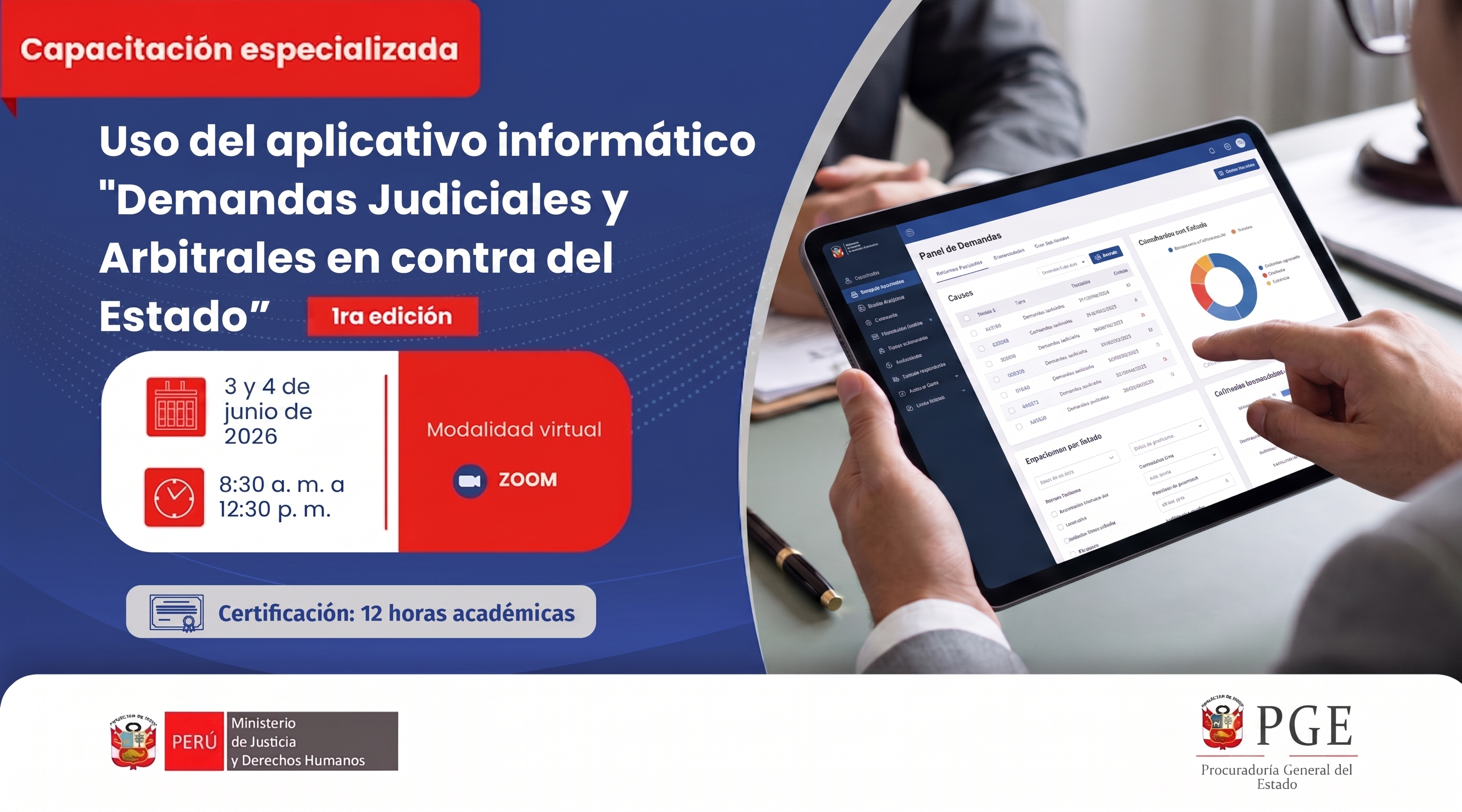 Curso de especialización «Uso del aplicativo informático: demandas judiciales y arbitrales en contra del Estado - 1ra edición»
